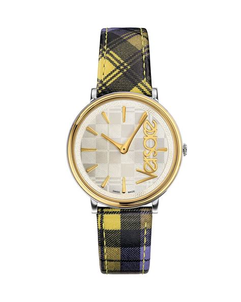 versace plaid watch|Versace watches.